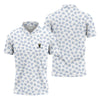Maxcorners Vitamin G Shamrock Pattern Golf And Beer White Golf Shirt, St Patrick's Day Golf Shirt, Polo Shirts For Men