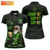 Maxcorners Grip It Rip It Sip It St Patrick's Day Leprechaun Golf And Beer Shamrock Golf Shirt, Golf Shirt For Women