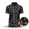 Maxcorners Golf and Bourbon Pattern Polos, Funny Bourbon Shirt For Men, Crazy Golf Shirts For Golfers