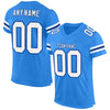 Maxcorners Custom Powder Blue White-Royal Mesh Authentic Football Jersey LM2605
