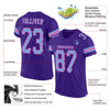 Maxcorners Custom Purple Light Blue-Pink Mesh Authentic Football Jersey LM2605