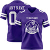 Maxcorners Custom Purple White Authentic Football Jersey LM2605