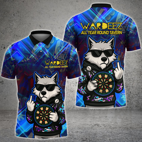 Maxcorners Darts Wolf Graffiti Style Multicolor Options Personalized Name, Team Name 3D Shirt For Matthew