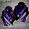 Maxcorners Billiards 8 Ball Fire Multicolor Option Customized Name 3D Hoodie