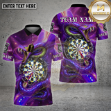 Maxcorners Darts Shirt Dartboard Cosmic Snake Strike Design Multi Options Personalized Name, Team Name 3D Shirt