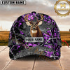Maxcorners Whitetail Deer Hunting Honeycomb Mesh Grey Camo Metal Plate Custom Name 3D Cap (6 colors)