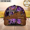 Maxcorners Deer Hunting Camo Leather Cross Rustic Pattern Personalized Name 3D Cap (6 Colors)