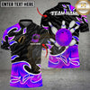 Maxcorners Flaming Bowling Strike Multicolor Customized Name, Team Name 3D Shirts