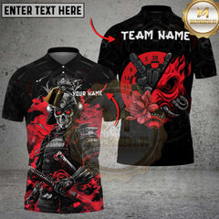 Maxcorners Samurai Skull Demon Darts Multicolor Customized Name, Team Name 3D Shirts