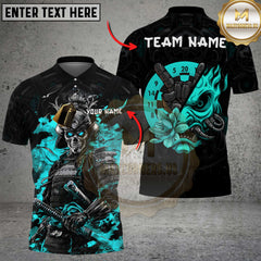 Maxcorners Samurai Skull Demon Darts Multicolor Customized Name, Team Name 3D Shirts