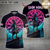 Maxcorners Darts Neon Samurai Dartboard Cityscape Multicolor Customized Name, Team Name 3D Shirts
