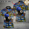Maxcorners Graffiti Style 8-Ball Billiard Multicolor Customized Name, Team Name 3D Shirt
