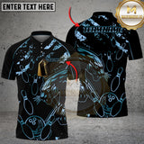 Maxcorners Bowling Golden Panther Multicolor Customized Name, Team Name 3D Shirts