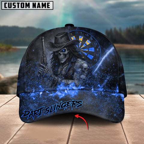 Maxcorners Darts Reaper Gunslinger Multicolor Customized Name, Team Name 3D Cap For Thomas