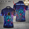 Maxcorners Darts Angry Dartboard Neon Style Multicolor Customized Name, Team Name 3D Shirts