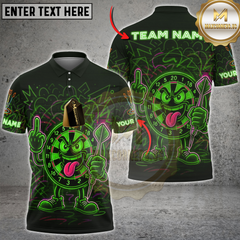 Maxcorners Darts Angry Dartboard Neon Style Multicolor Customized Name, Team Name 3D Shirts