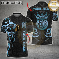 Maxcorners Royal Darts King Multicolor Customized Name, Team Name 3D Shirts