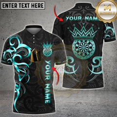 Maxcorners Royal Darts King Multicolor Customized Name, Team Name 3D Shirts