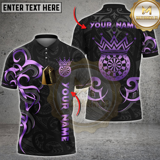 Maxcorners Royal Darts King Multicolor Customized Name, Team Name 3D Shirts