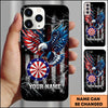 Maxcorners Darts American Eagle Flag Lightning Personalized Name 3D Phone Case