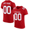 Maxcorners Custom Red White Mesh Authentic Classic Football Jersey LM2605