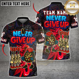 Maxcorners Darts Shirt Never Give Up Graffiti Style Multioptions Personalized Name, Team Name Unisex 3D Shirt (4 Colors)