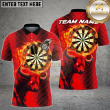 Maxcorners Dart Shirt Inferno Bull Jersey Multioptions Personalized Name, Team Name Unisex 3D Shirt (4 Colors)