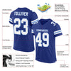 Maxcorners Custom Royal White-Light Blue Mesh Authentic Football Jersey LM2605