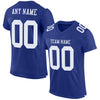 Maxcorners Custom Royal White Mesh Authentic Football Jersey LM2605