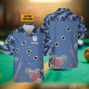 Maxcorners Personalized 9 Ball Camouflage Gun Holes Hawaiian Shirt