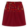 Maxcorners Customized Bowling Trouser Skirts With Shorts Underneath, Festive Christmas Ho Skorts With Pockets