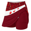 Maxcorners Customized Bowling Trouser Skirts With Shorts Underneath, Festive Christmas Ho Skorts With Pockets