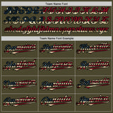 Maxcorners Custom 3D Pattern Design Soldier Skull On American Flag Premium Baseball Jersey LM0210