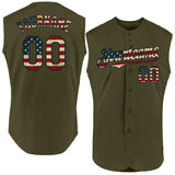 Maxcorners Custom 3D Pattern Design Soldier Skull On American Flag Premium Baseball Jersey LM0210