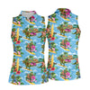 Maxcorners Hawaiian T Rex Surfboard Beach Hawaiian Golf Shirt, Golf Polo For Women, Printed Golf Shirt LM1507
