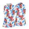 Maxcorners Bigfoot Flamingo Float Tropical Hawaiian Golf Shirt, Hawaiian Golf Shirt, Golf Tops For Women LM1507
