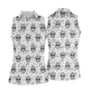 Maxcorners Sugar Skull Paisley Pattern Golf Polo Shirt, Ladies Golf Shirts, Women's Golf Apparel LM1507