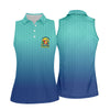 Maxcorners Blue Tropical Parrot Retirement Golf Polo Shirt, Golf Tops For Women, Ladies Golf Top LM1507