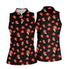 Maxcorners Sassy Red Lips Golf Shirt, Funny Valentine Pattern Design, Women’s Golf Polo LM1507