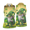 Maxcorners Happy St Patrick's Day Shamrock Gnome Golf And Beer Women's Golf Tops, Ladies Golf Polos