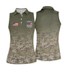 Maxcorners Custom America 250 Military Camo Golf Polo Shirt, Ladies Golf Shirts, Women's Golf Polo LM1507