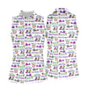 Maxcorners Wine Lover Golf Top, Grape Humor Print, Golf Shirts For Women LM1507
