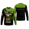 Maxcorners Wishing I Was Fishing Funny Fishing Shirt, Bass Fishing Shirt, SPF Shirt For Men, Men's Fishing Shirt