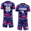 Maxcorners Custom Figure White-Pink Sublimation Soccer Uniform Jersey LM2605