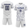 Maxcorners Custom White Navy Sublimation Soccer Uniform Jersey LM2605