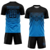Maxcorners Custom Blue Black Sublimation Soccer Uniform Jersey LM2605