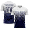 Maxcorners Custom Navy White Sublimation Soccer Uniform Jersey LM2605