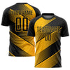 Maxcorners Custom Gold Black Sublimation Soccer Uniform Jersey LM2605 6