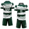 Maxcorners Custom Green White Sublimation Soccer Uniform Jersey LM2605