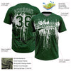 Maxcorners Custom Green White Dripping Splatter Paint Two-Button Unisex Softball Jersey LM2605